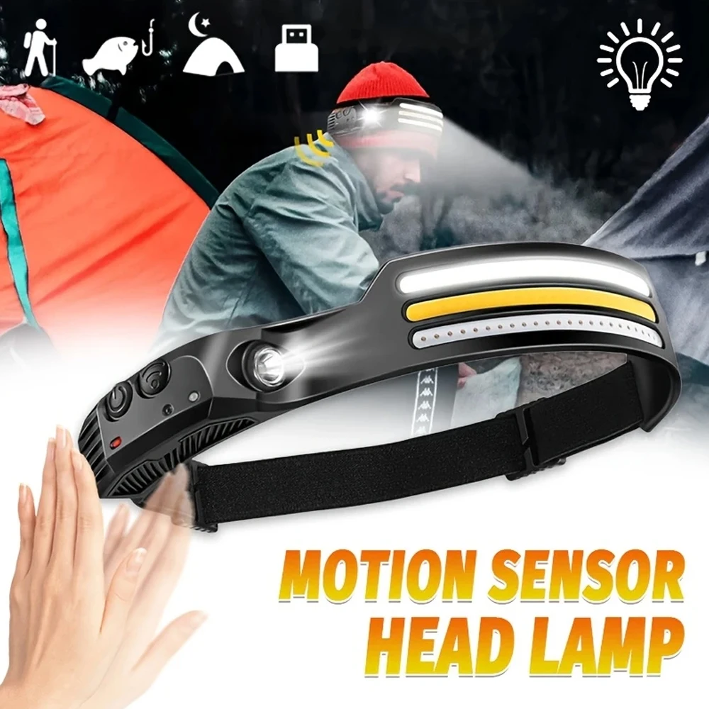 Fish Finder Battery - Rechargeable COB LED Induction Headlamp with