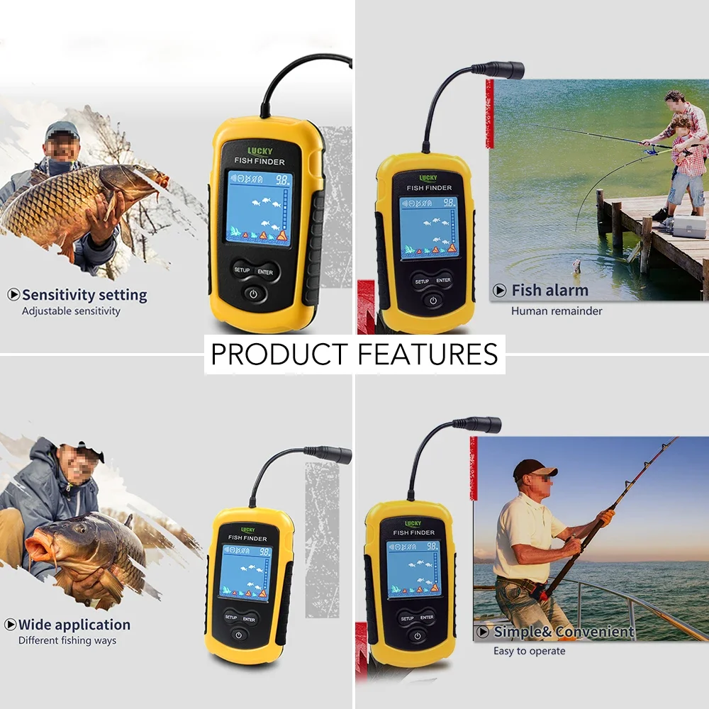 Lucky LCD Color Screen Portabl - огляд і ціна Fish Finder Portable