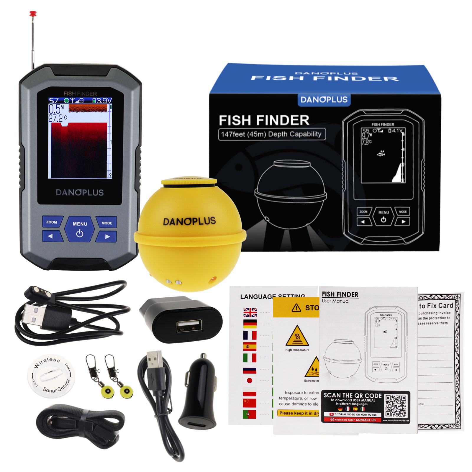 Fish Finder Wireless Sonar Sen - огляд і ціна Fish Finder