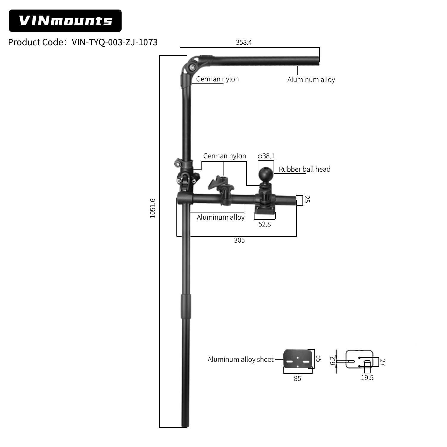 VINmountsLivescope Fish Finder - огляд і ціна Fish Finder Mount