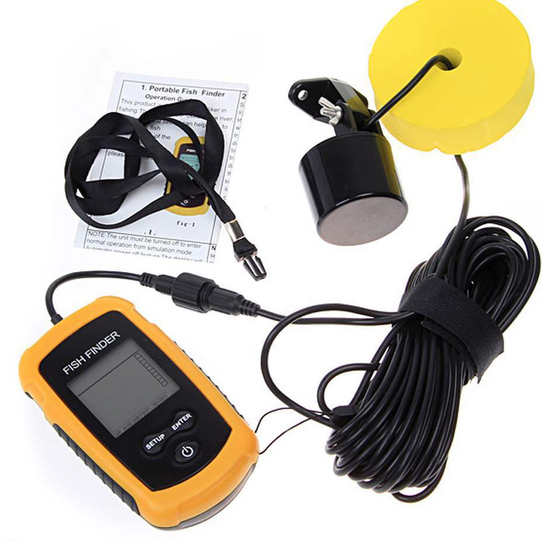 Alarm 100M Portable Sonar Fish - огляд і ціна Fish Finder Portable