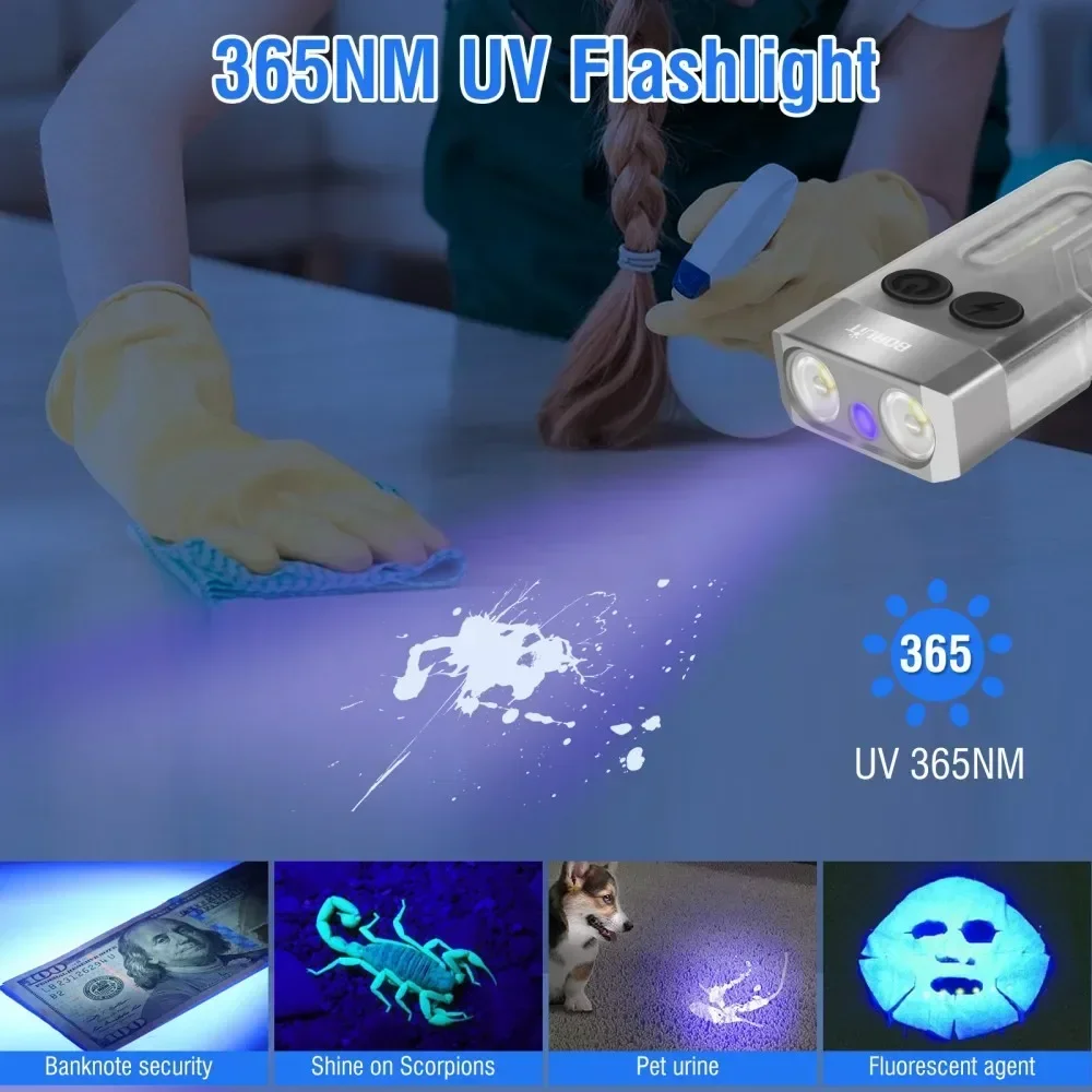 BORUiT V10 Keychain UV LED EDC - огляд і ціна Fishing Light