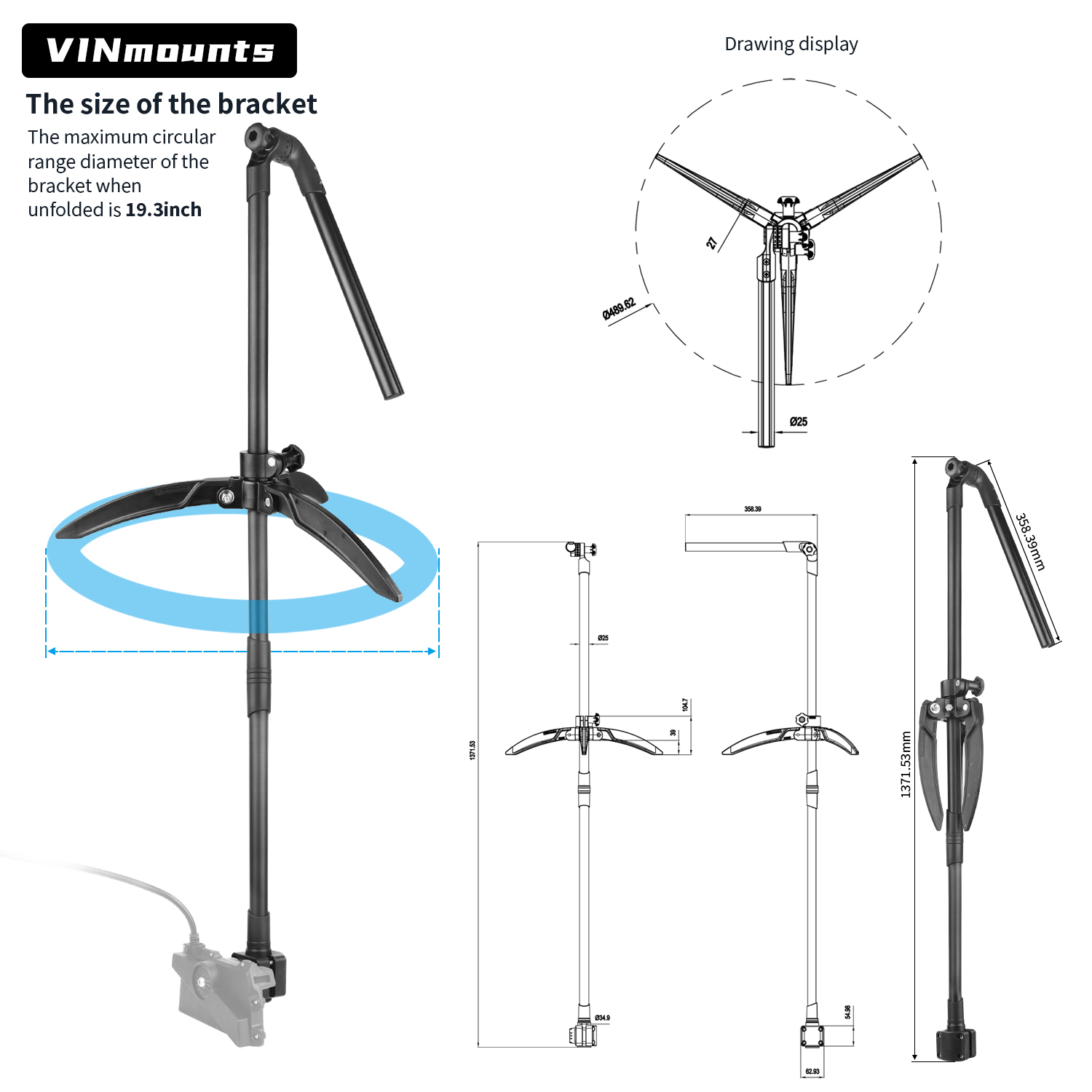 Ice Fishing Transducer Pole Mo - огляд і ціна Fish Finder Mount