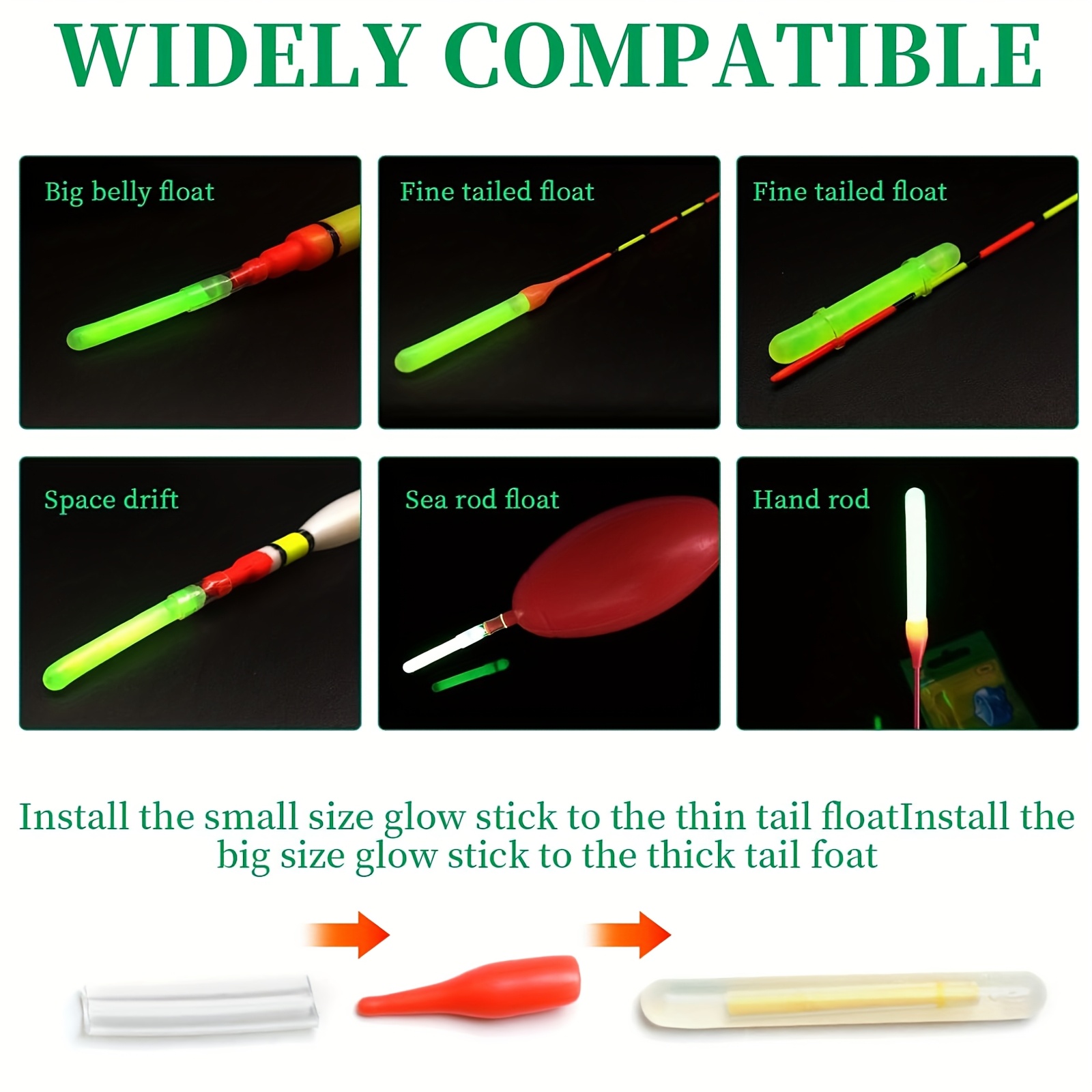 100PCS Fishing Glow Sticks Set - огляд і ціна Fish Alarm
